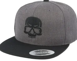 Sale Iconic Bad Skull Charcoal/Black Snapback -