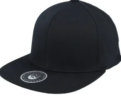 Hot Bearded Man Badge Logo Back Black Flat Brim Fitted -