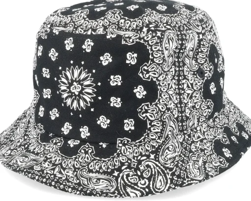 Online Yupoong Bandana Black Print Bucket -