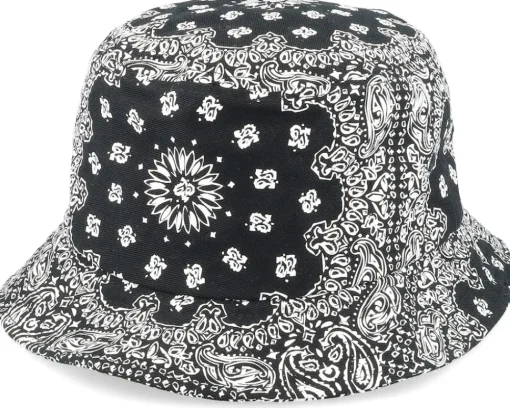 Online Yupoong Bandana Black Print Bucket -