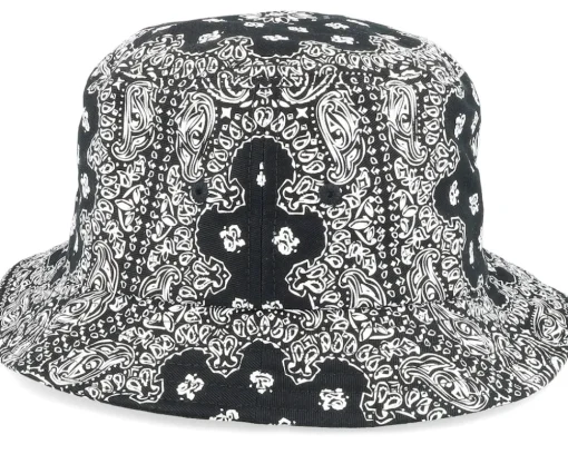 Online Yupoong Bandana Black Print Bucket -