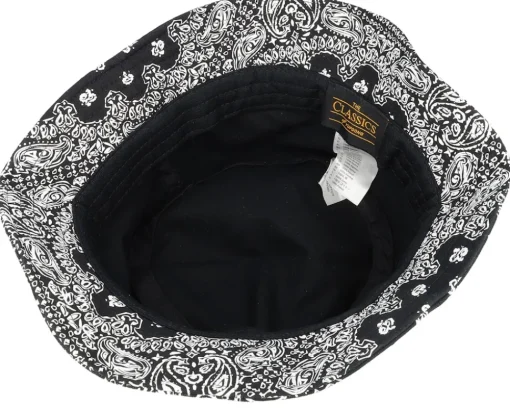 Online Yupoong Bandana Black Print Bucket -
