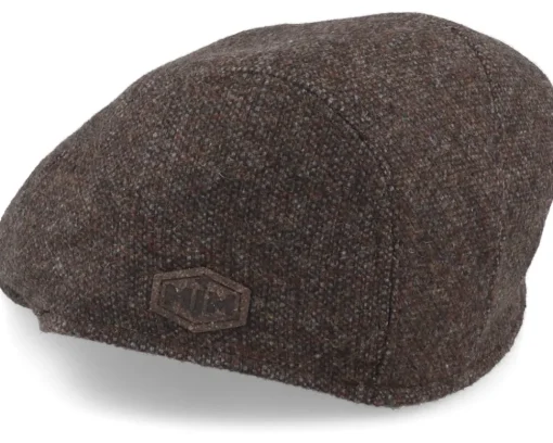 Online MJM Hats Bang El Wool Mix 88 Brown Flat Cap -