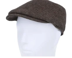 Online MJM Hats Bang El Wool Mix 88 Brown Flat Cap -