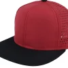 Hot Atlantis Bank Burgundy/Black Snapback - Red