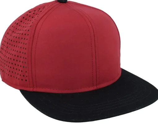 Hot Atlantis Bank Burgundy/Black Snapback - Red