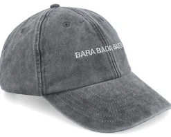 Dad Cap-Scenes Bara Bada Bastu Vintage Washed Black Dad Cap -