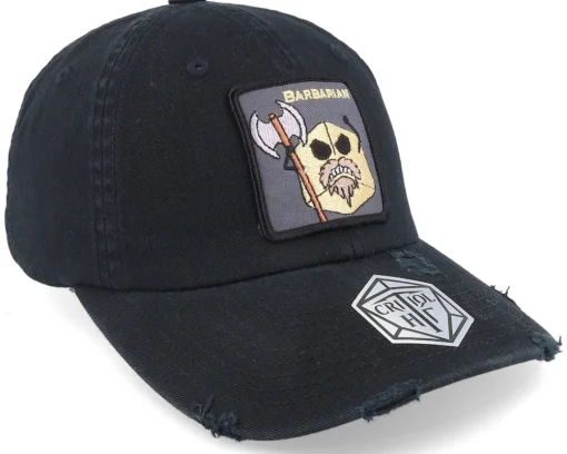 Outlet Critiql Hit Barbarian Dad Cap Destroyed Adjustable - Black