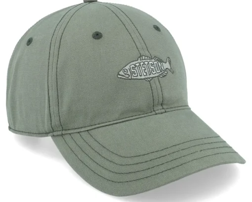 Dad Cap-Stetson Baseball Cap Fishing Olive Dad Cap -