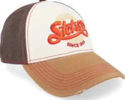 Sale Stetson Baseball Cap Vintage Distressed Beige Leaves Adjustable -