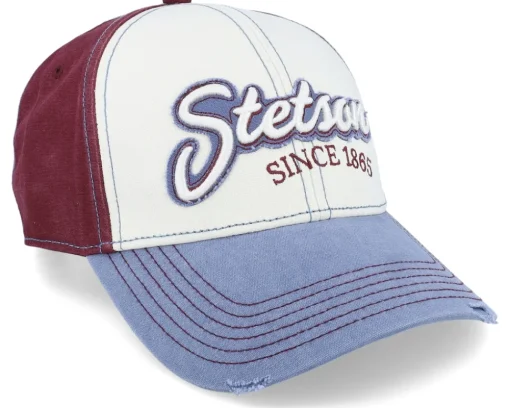 Online Stetson Baseball Cap Vintage Distressed Red/Blue Adjustable -