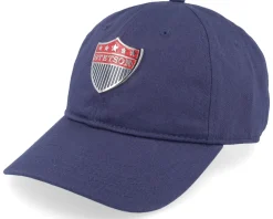 Dad Cap-Stetson Baseball Cotton 2 Metal Badge Navy Adjustable -