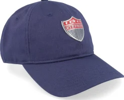 Dad Cap-Stetson Baseball Cotton 2 Metal Badge Navy Adjustable -