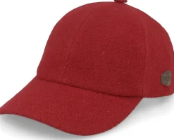 Dad Cap-MJM Hats Baseball Harris Tweed Red Dad Cap -