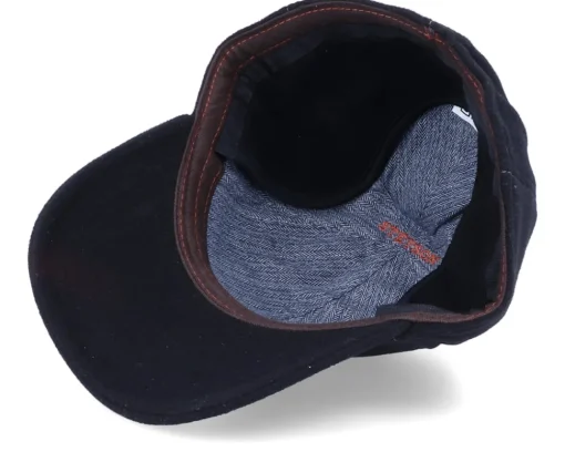 Earflap-Stetson Baseball Wool/Cashmere Black Ear Flap -
