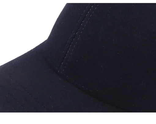 Earflap-Stetson Baseball Wool/Cashmere Black Ear Flap -