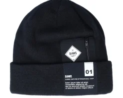 New Djinns Basic Beanie Lorem Pocket Black Cuff -
