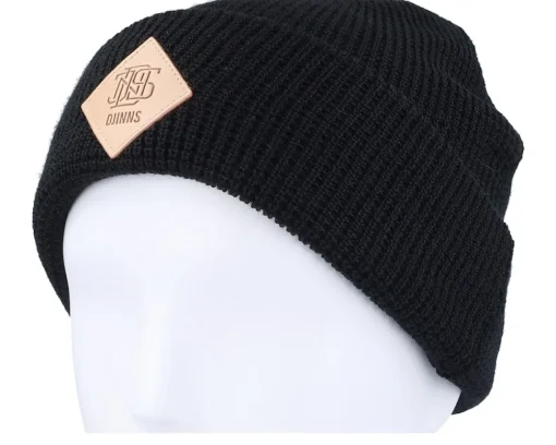 New Djinns Basic Beanie Waffle Waffle Cuff - Black