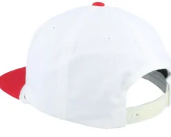 Clearance Brixton Bass Brains Swim High Profile White/Red Snapback -