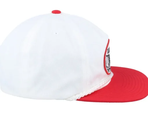 Clearance Brixton Bass Brains Swim High Profile White/Red Snapback -