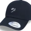 Dad Cap-Abducted Bass Clef Black Dad Cap -