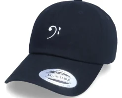 Dad Cap-Abducted Bass Clef Black Dad Cap -