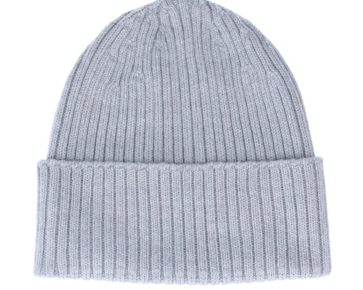 Cuff Beanies-MJM Hats Beanie 100% Merino Wool Grey Cuff -