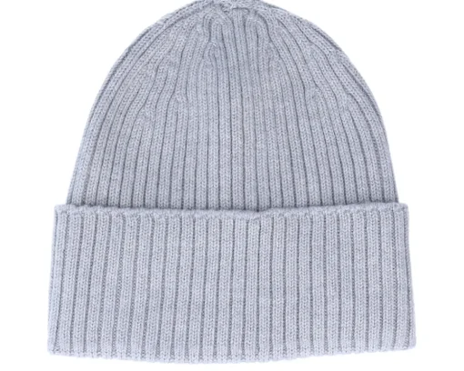 Cuff Beanies-MJM Hats Beanie 100% Merino Wool Grey Cuff -