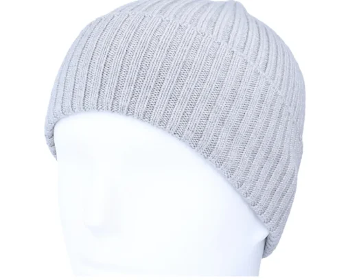 Cuff Beanies-MJM Hats Beanie 100% Merino Wool Grey Cuff -