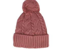 Pom Beanies-Jack Wolfskin Beanie Apple Butter Pom - Pink
