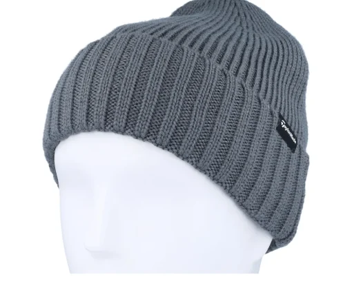 New Taylor Made Beanie Charcoal Heather Cuff - Grey