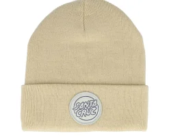 Cuff Beanies-Santa Cruz Beanie Contour Bubble Dot Calico Cuff - Beige
