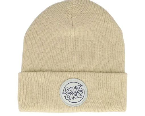 Cuff Beanies-Santa Cruz Beanie Contour Bubble Dot Calico Cuff - Beige