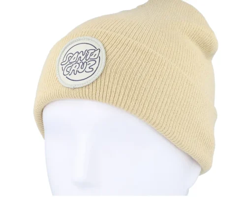 Cuff Beanies-Santa Cruz Beanie Contour Bubble Dot Calico Cuff - Beige
