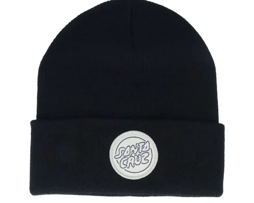 Cuff Beanies-Santa Cruz Beanie Contour Bubble Dot Calico Cuff - Beige