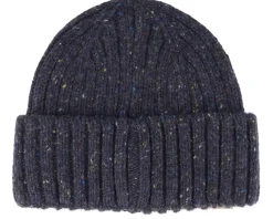 Cuff Beanies-Stetson Beanie Donegal Wool Navy Cuff -