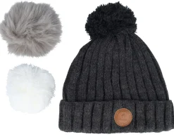 Discount Cabaïa Beanie Kir Royal Grey Pol Pom -