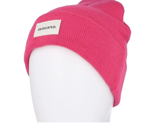 Online Dedicated Beanie Kiruna Raspberry Cuff - Pink