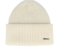 Cuff Beanies-Stetson Beanie Merino Off White Cuff -