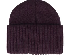 Cuff Beanies-Stetson Beanie Merino Plum Cuff -