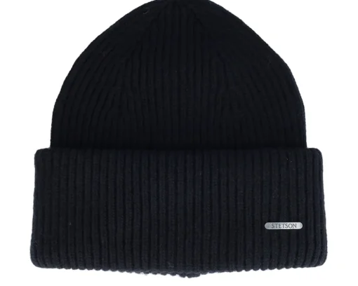 Best Stetson Beanie Wool Cuff - Black