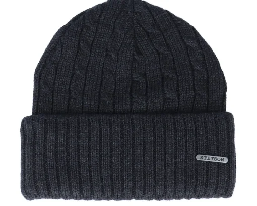 Hot Stetson Beanie Wool Black Cuff -