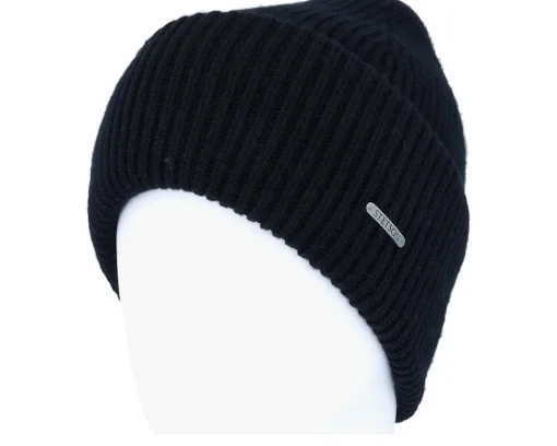 Best Stetson Beanie Wool Cuff - Black