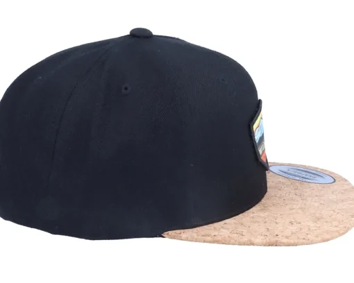 Snapback-Wild Spirit Bear Mountain Patch Black/Cork Snapback -