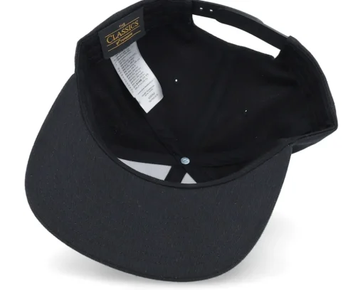 Snapback-Bearded Man Beard Logo Black Snapback -