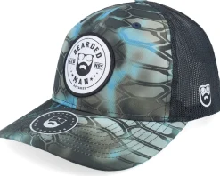 Trucker-Bearded Man Beard Logo R 112p Kryptek Neptune/Black Trucker -