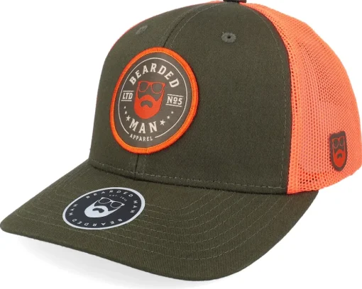 Trucker-Bearded Man Beard Logo R 112p Kryptek Neptune/Black Trucker -