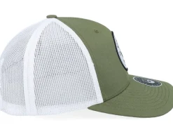 Trucker-Bearded Man Beard Logo R Retro Oiive/White Trucker - Green