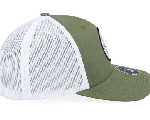 Trucker-Bearded Man Beard Logo R Retro Oiive/White Trucker - Green