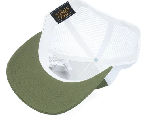 Trucker-Bearded Man Beard Logo R Retro Oiive/White Trucker - Green